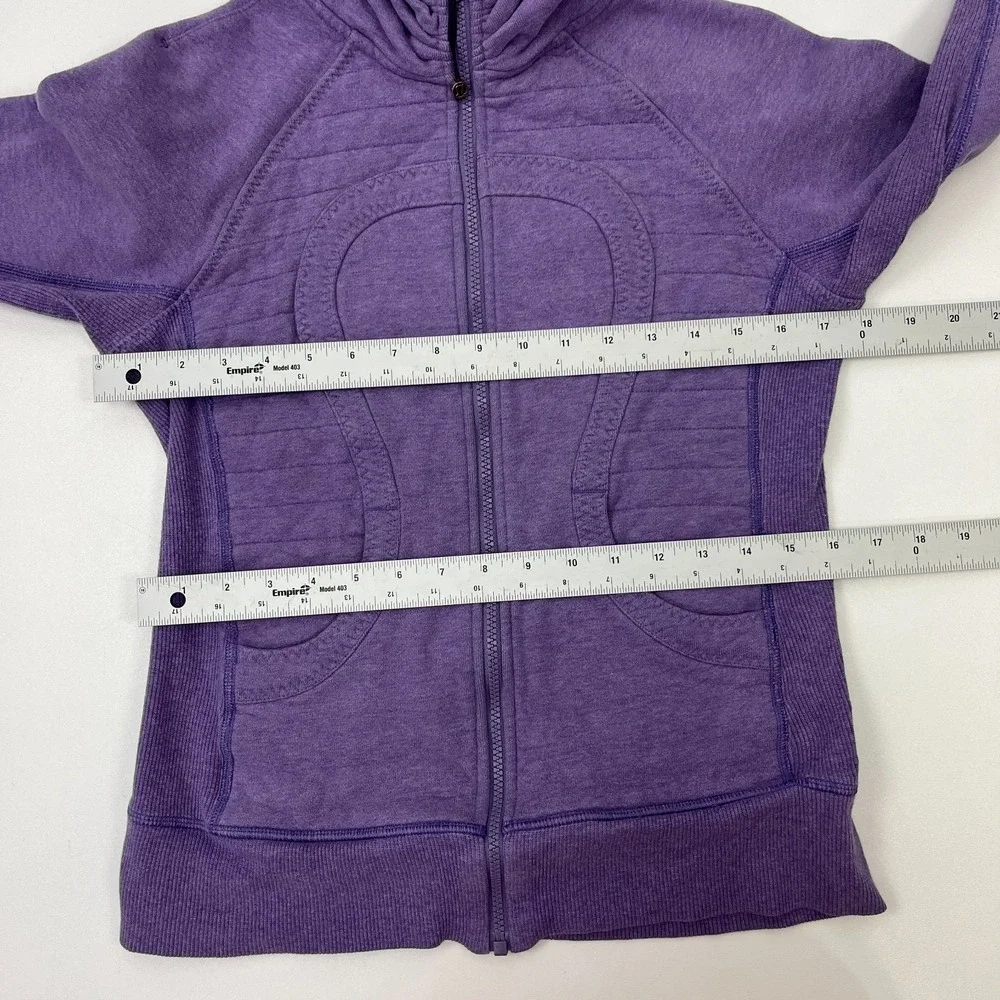 Lululemon Calm & Cozy Jacket "Scuba Cuddle Up" Womens 6 Purple Sweatshirt - Picture 11 of 14